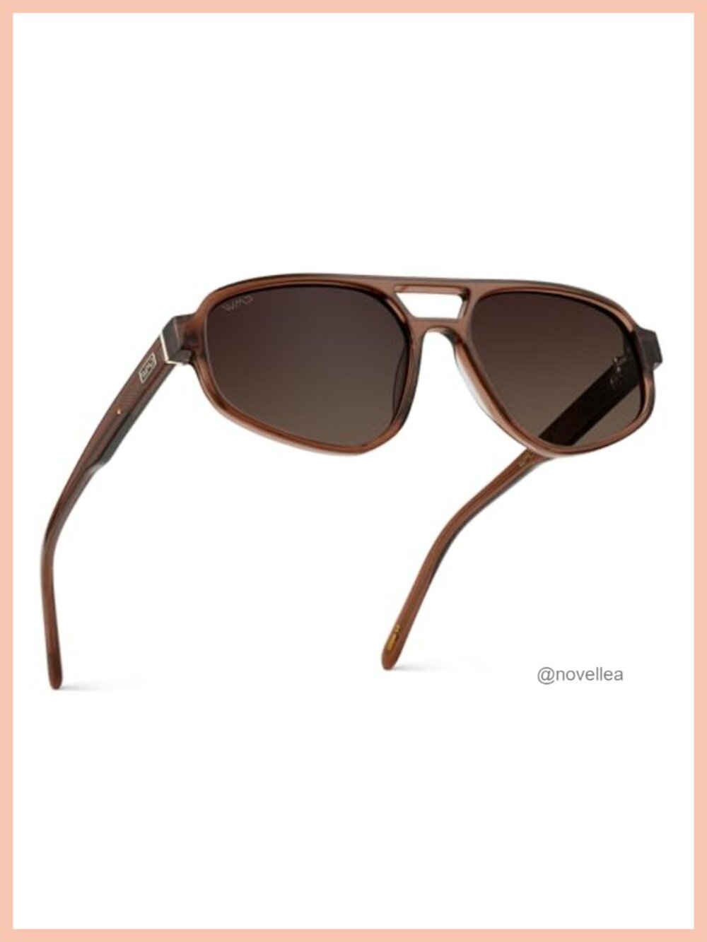 Polarized Double Bridge Aviator Sunglasses Acetate TR90